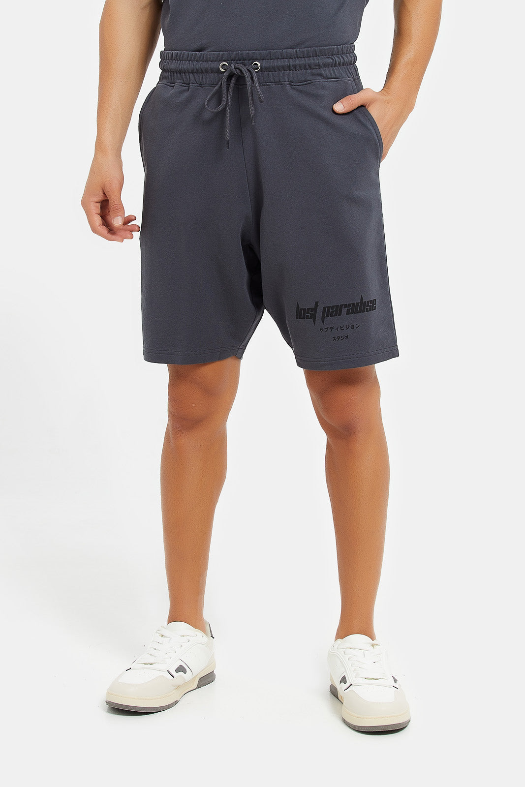 

Men Grey Sports Club Lounge Shorts