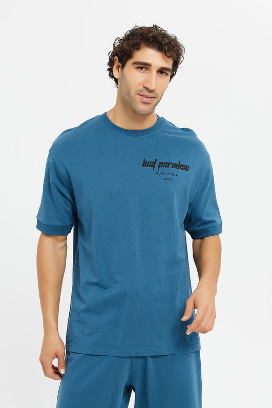 Blue T-Shirts for Men for sale