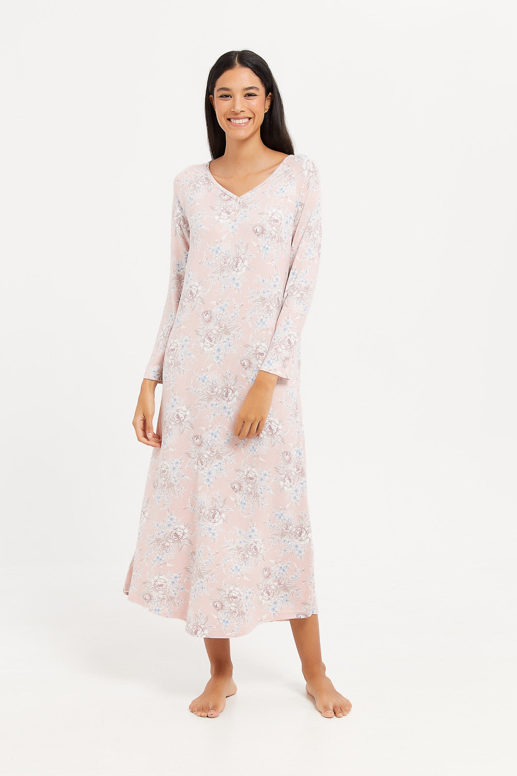 

Women Pink Printed Nightgown