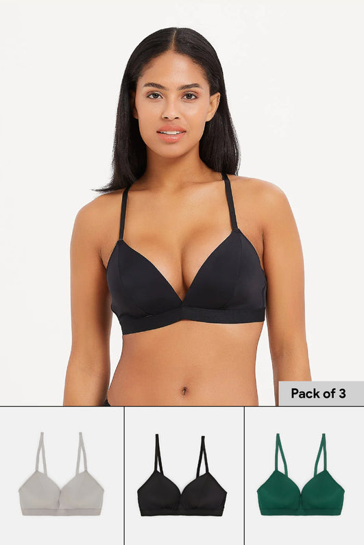 Buy 2-pack microfibre non-wired bras online in KSA