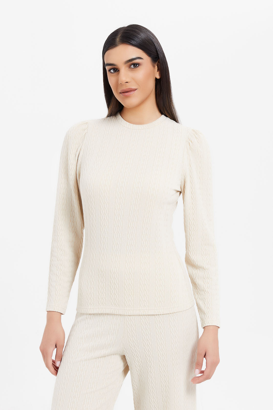 

Women Ecru Textured Top