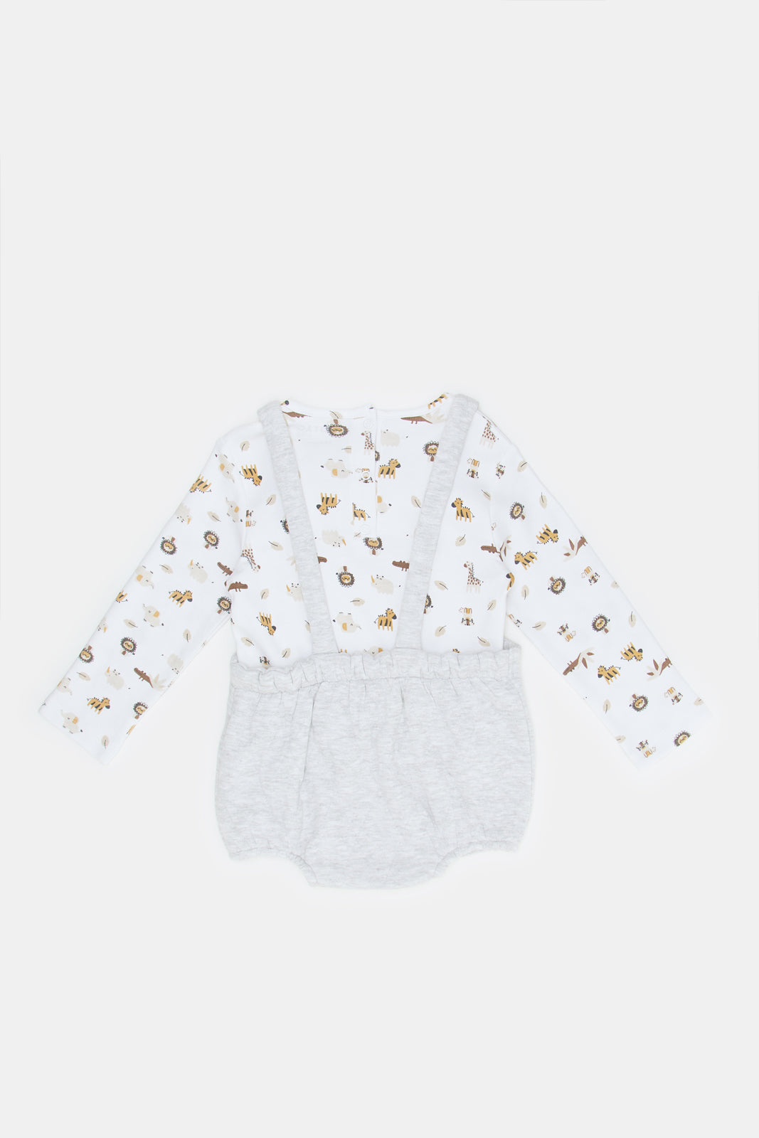 

Babies Grey And White Bodysuit And T-Shirt Set (2 Piece)
