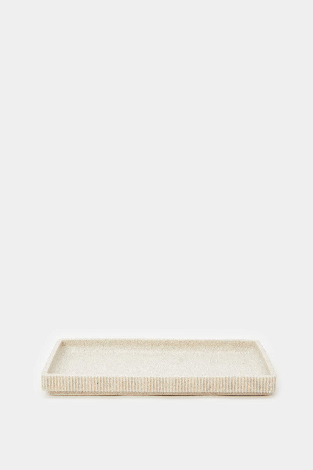 

Beige Embossed Rectangle Amenity Tray
