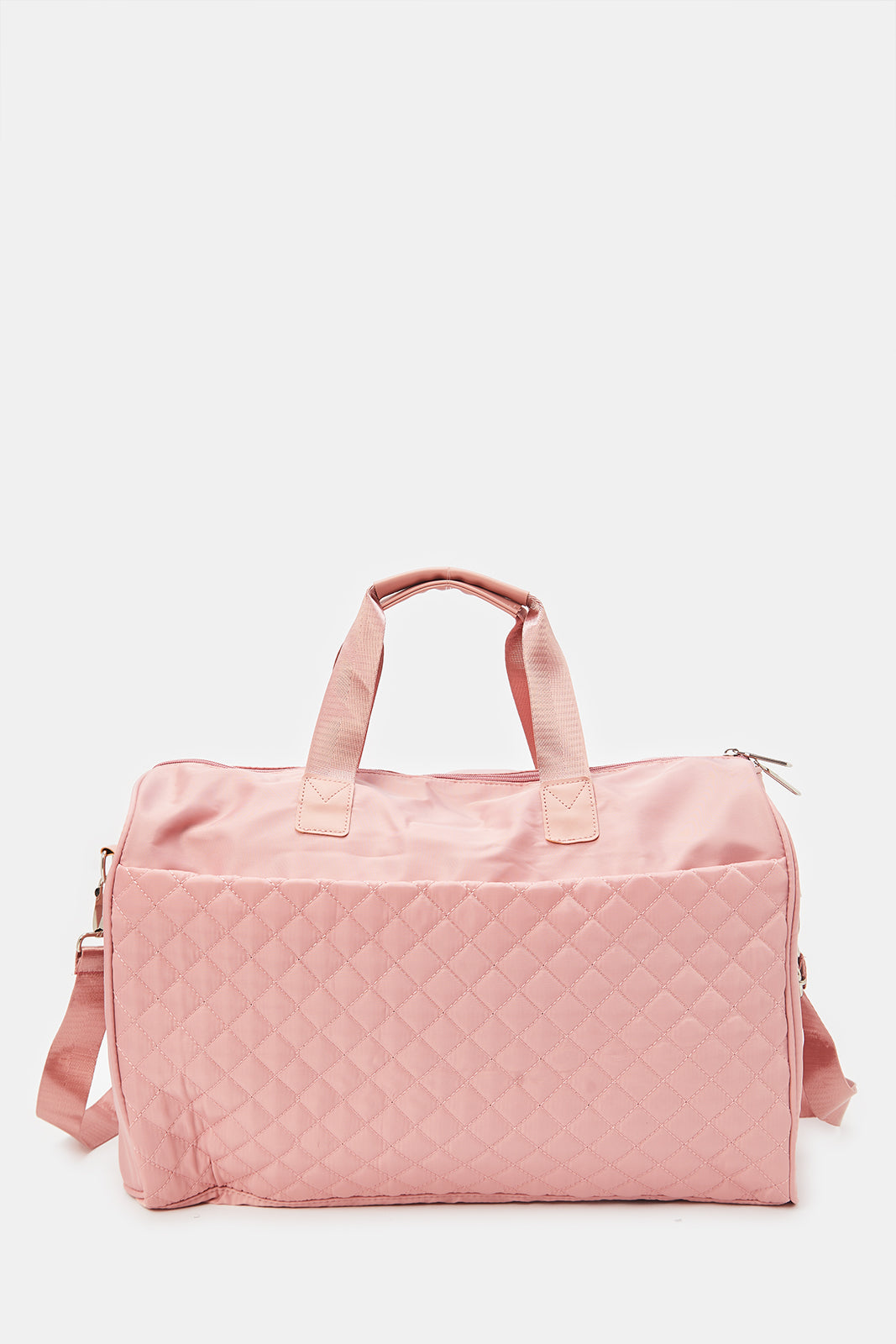 

Pink Textured Duffle Bag