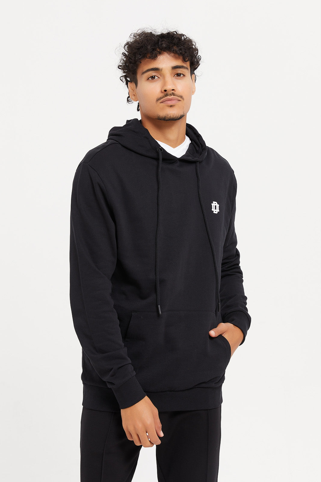 

Men Black Basic Hoodie