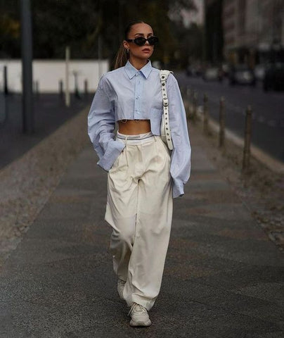 woman walking on the street