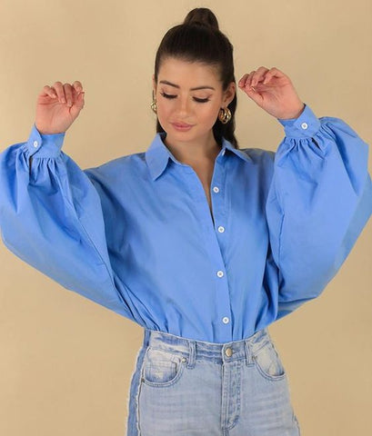 oversized blue shirt for women