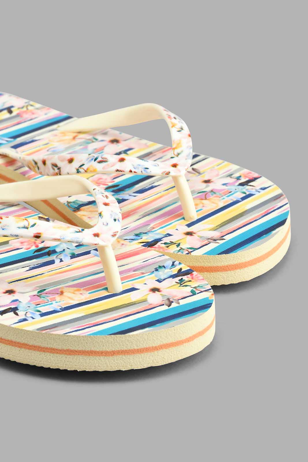 

Multicolour Floral Flip Flop