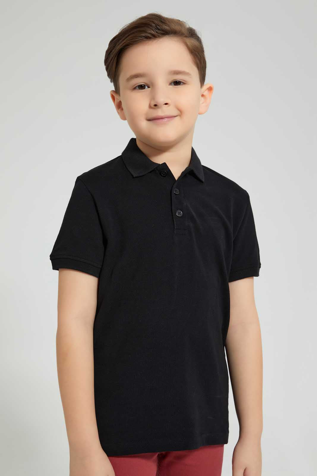 

Black Pique Polo Shirt