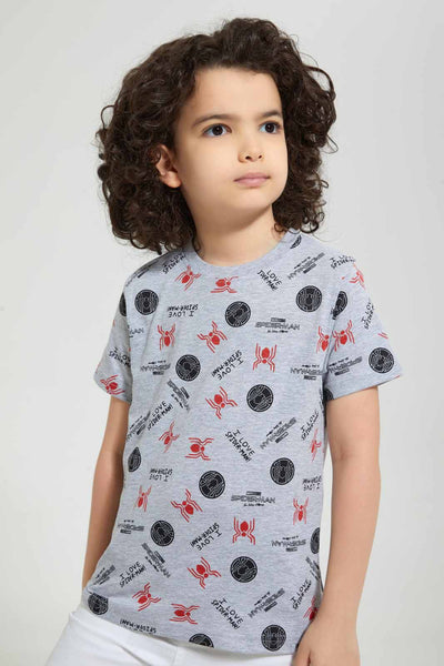 Buy Grey Spiderman T-Shirt for Boys 121608864 in Saudi Arabia | REDTAG