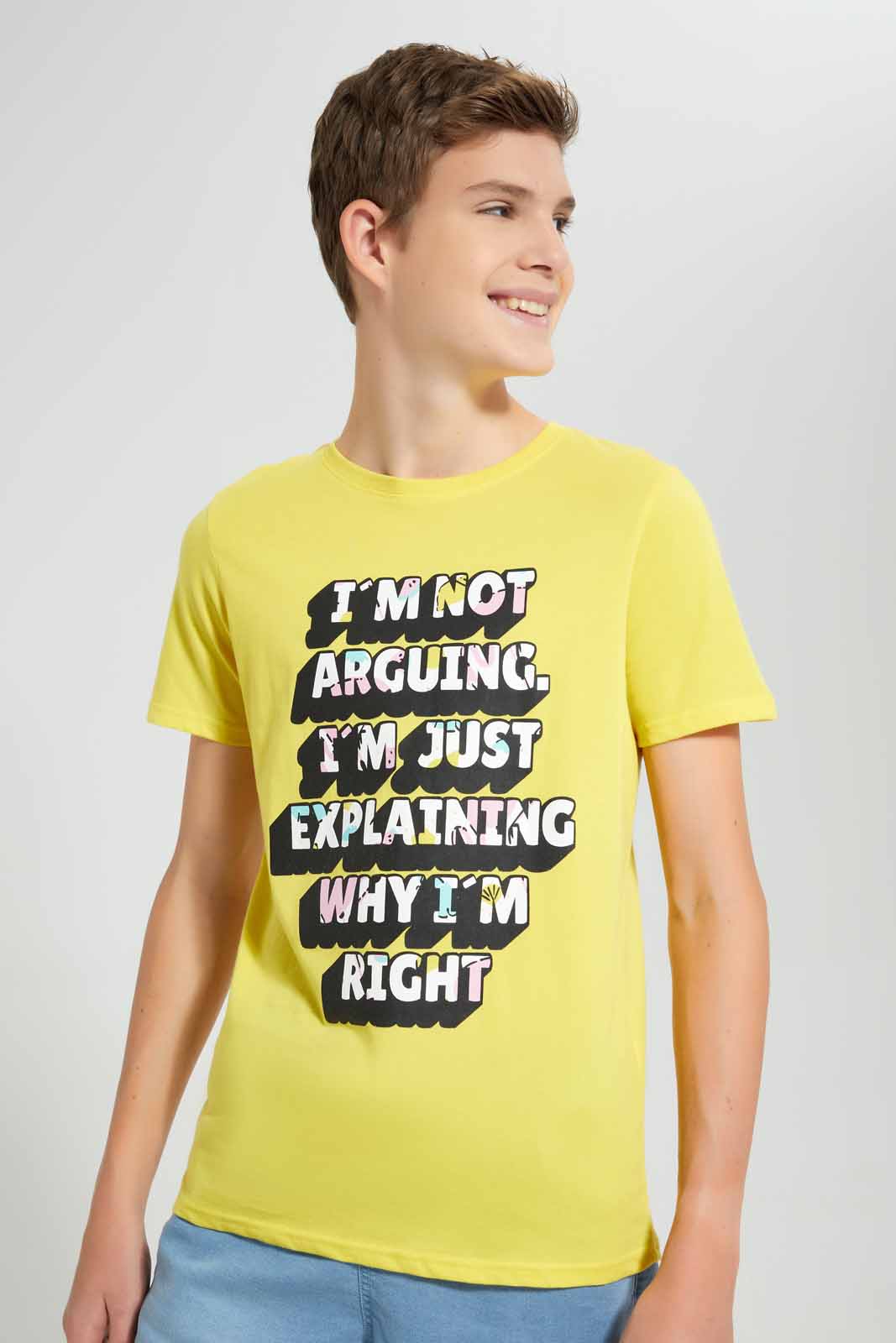 

Yellow Graphic Print T-Shirt