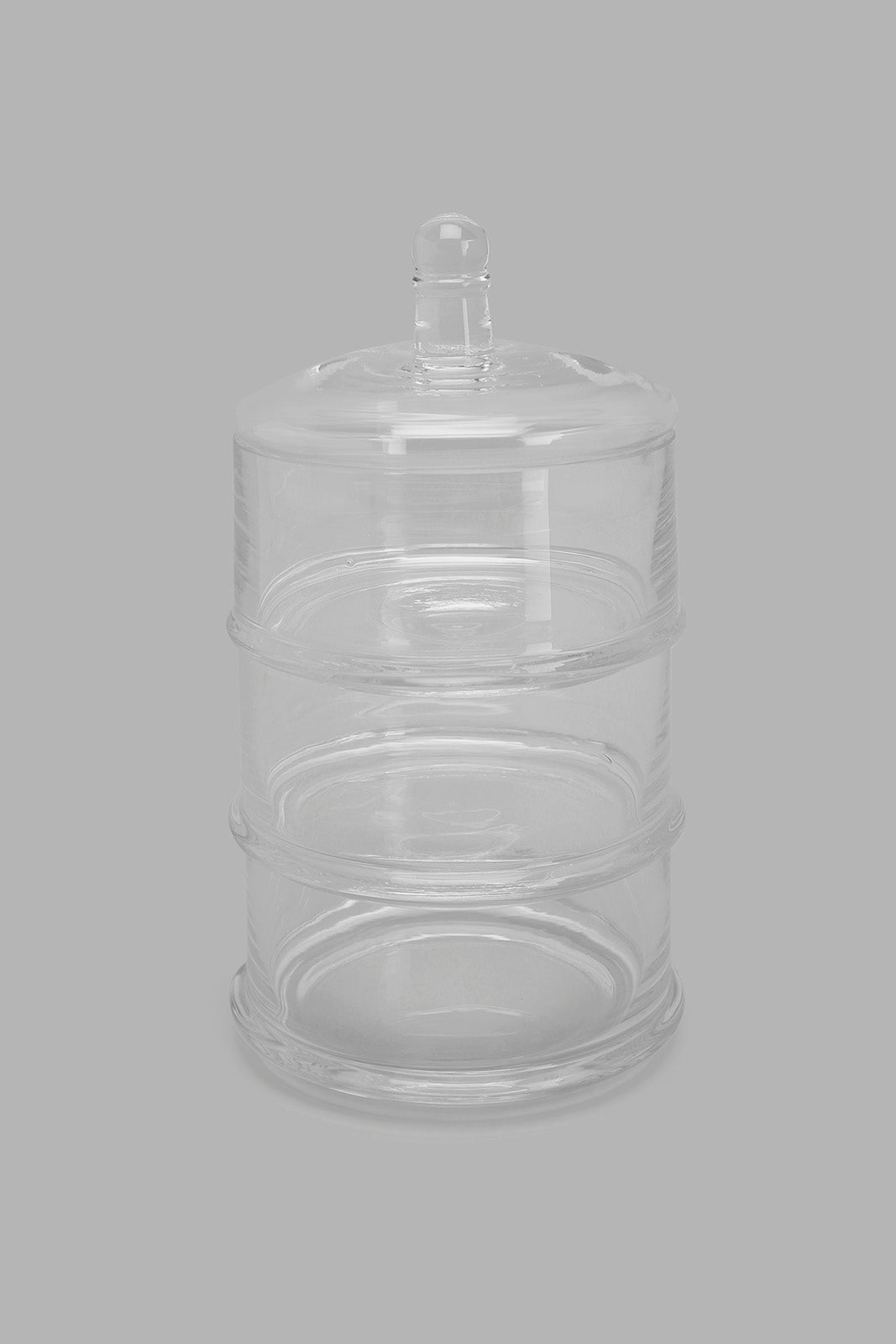 

Clear Glass 3 Tier Storage Jar With Lid Set (3 Piece)