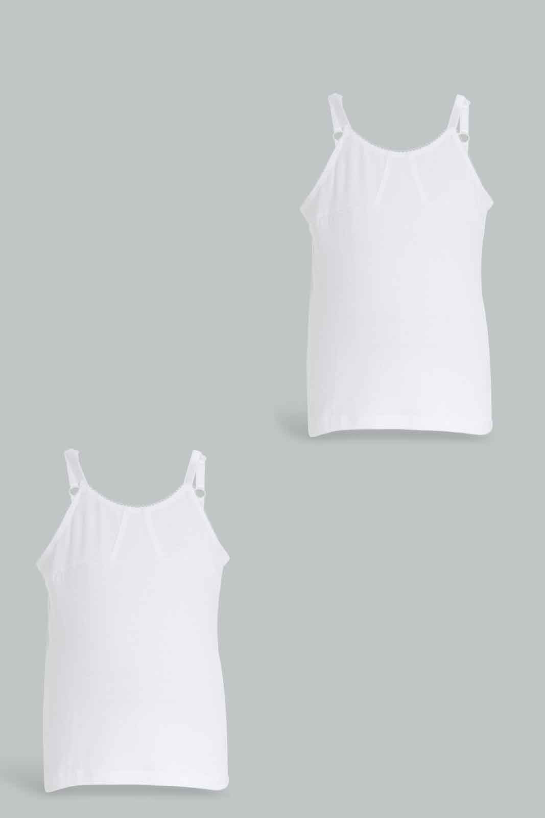 

Senior Girls White Vest Set (Pack Of 2)