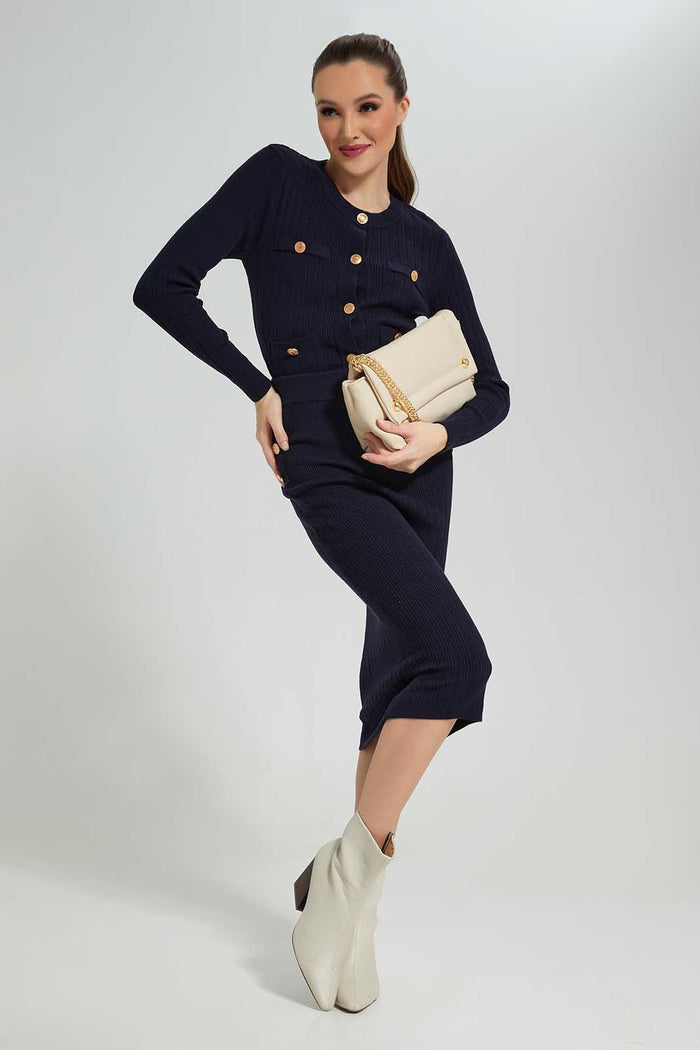 ladies navy cardigan sale