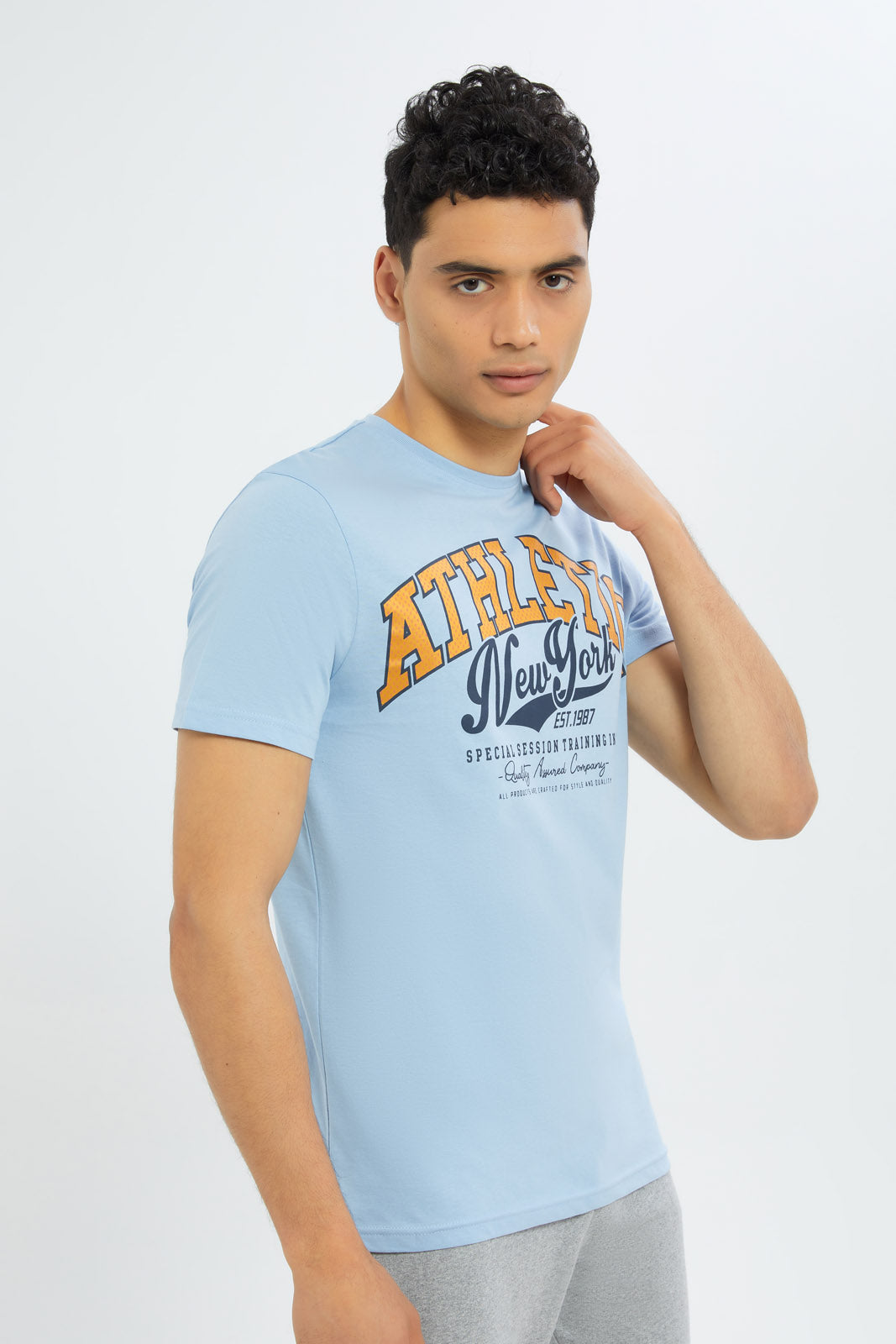 Buy Men Blue Graphic T-Shirt for Men 124245405 in Saudi Arabia | REDTAG