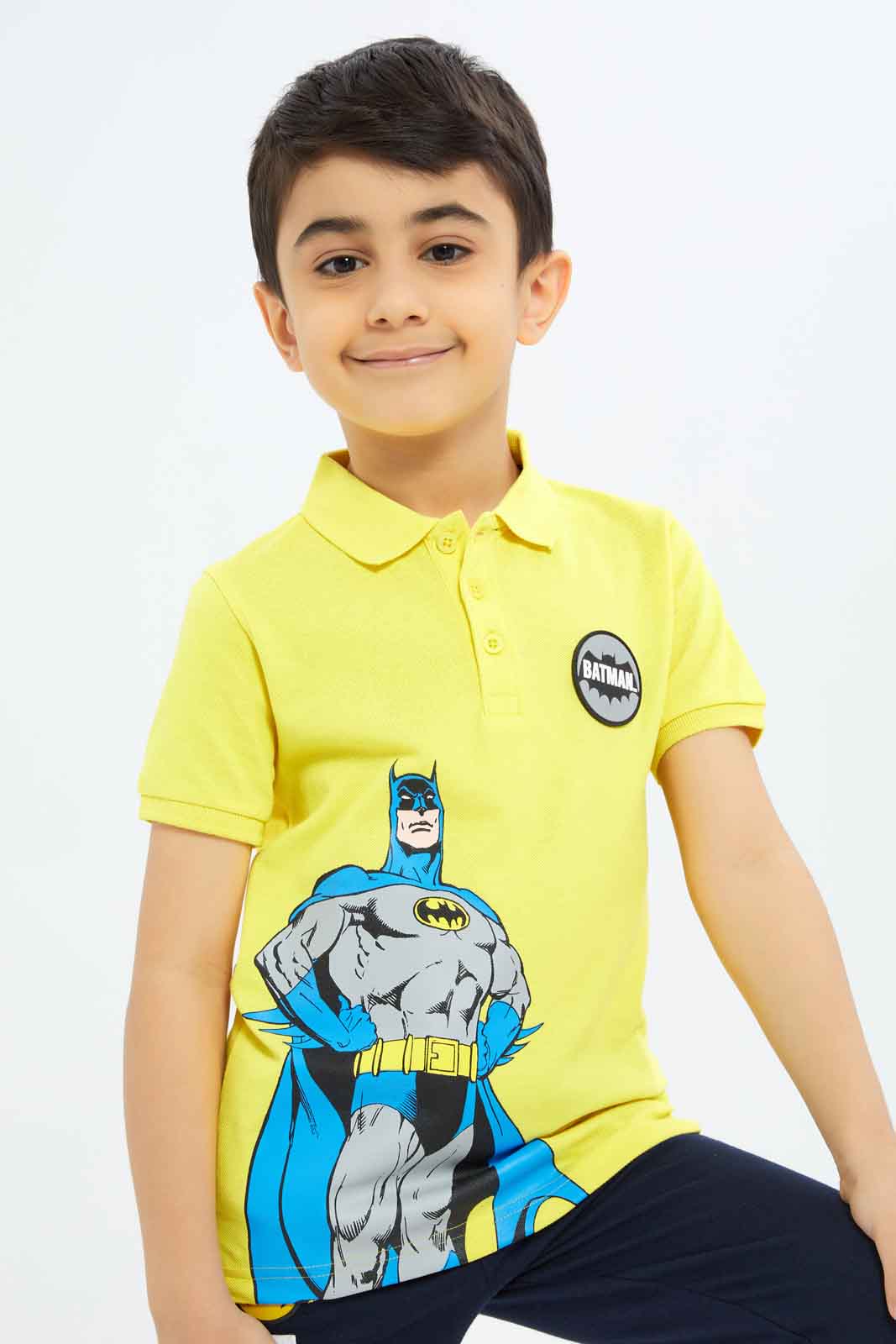 Buy Boys Yellow Batman Polo Shirt for Boys 124615947 in Saudi Arabia |  REDTAG