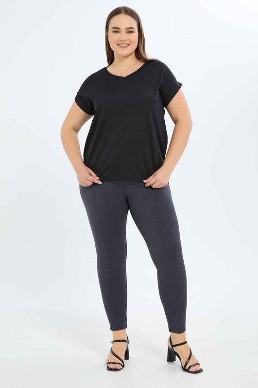 Frauen Schnell Trocknende Schwarze Fitness Hose Plus Size Leggings | eBay