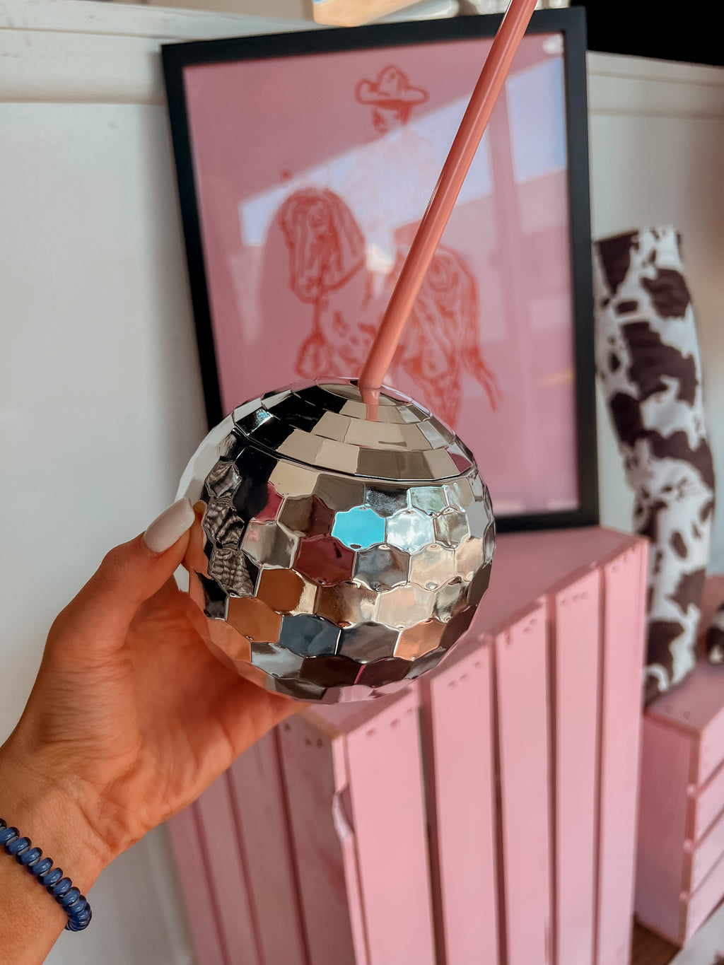 Disco Ball Straw Cup – Paddle Tramps