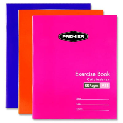 premier-multipack-a11-exercise-book-88-pages-bright-pack-of-10|Stationery Superstore