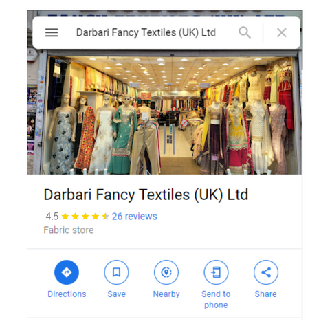 Darbari Fancy Textiles (UK) Ltd online store 