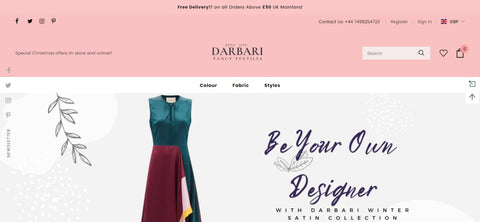 Darbari Fancy Textiles Uk Ltd website 
