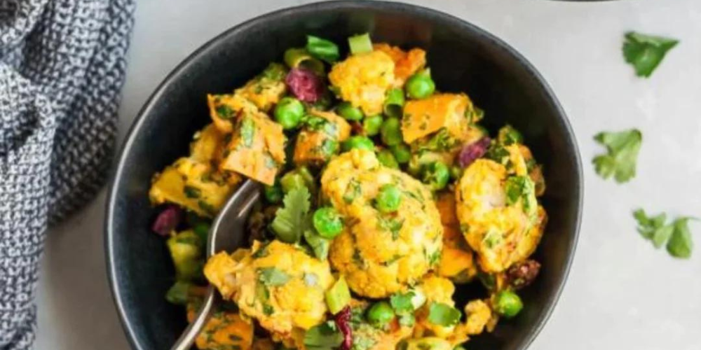 Curry Roasted, Sweet Potato & Cauliflower Salad