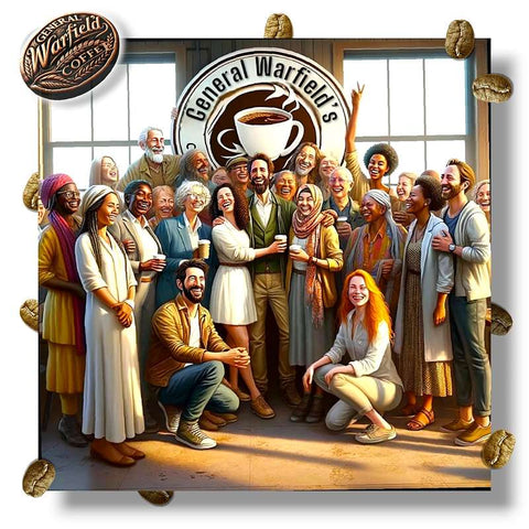 General Warfield’s Coffee aficionados celebrating coffee culture
