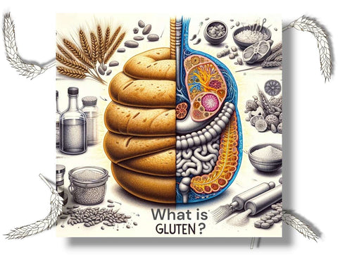 Visual guide: Gluten's dual role in baking and celiac disease impact.