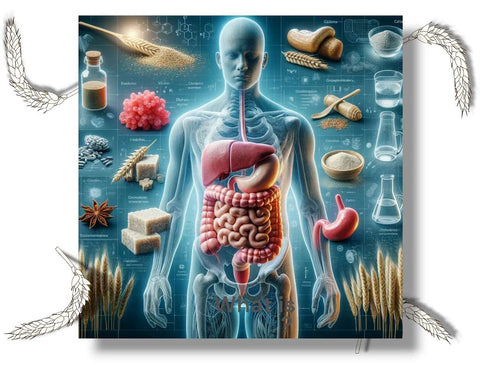 Celiac Disease Impact and Gluten Sources Illustration