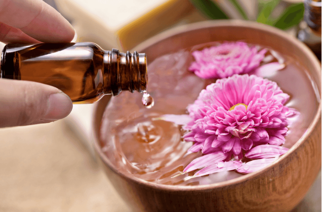 Diluting essential oils for safer use.