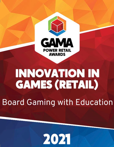 Board Gaming with Education (BGE) won the “Innovation in Games (Retail)” Award from GAMA in 2021