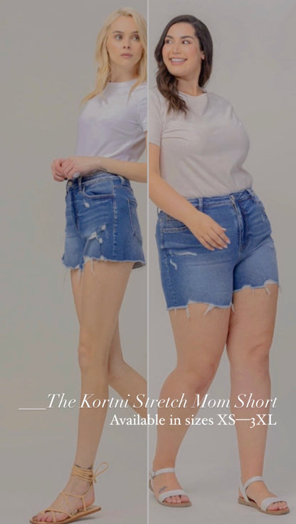 Kortni Stretch Mom Shorts