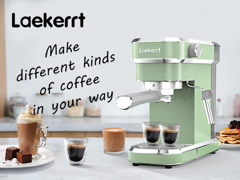 Espresso Machine Laekerrt 20 Bar CMEP01 Espresso Maker with Milk Frother  Steam Wand, Professional Espresso Coffee Machine for home Barista (Pear