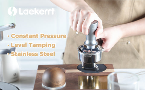 Laekerrt 51mm Espresso Tamper, Stainless Steel Base Coffee Tamper with