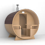 Saunasnet Outdoor Barrel Sauna With Glass Window