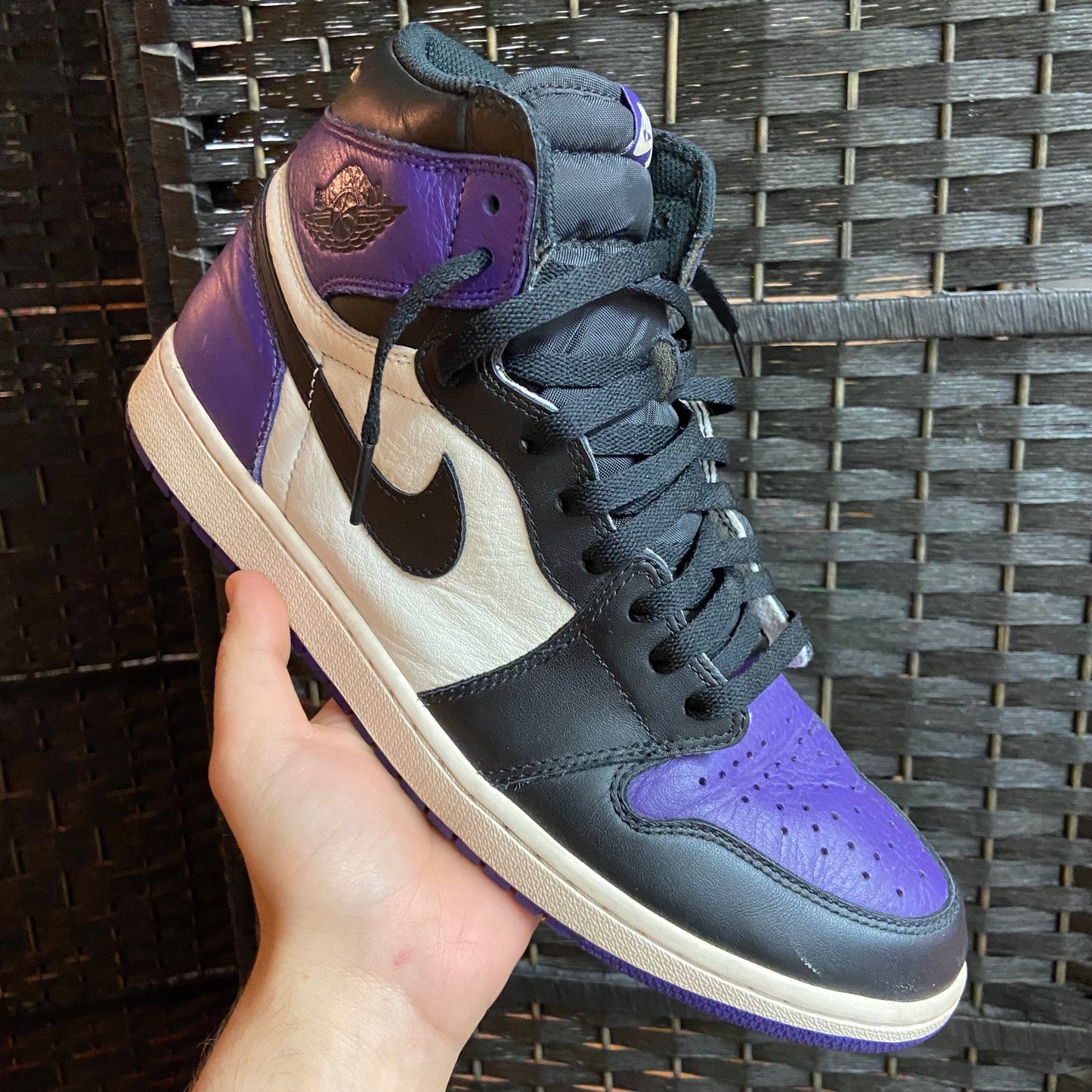 Used Air Jordan 1 Court Purple 1.0 Size 