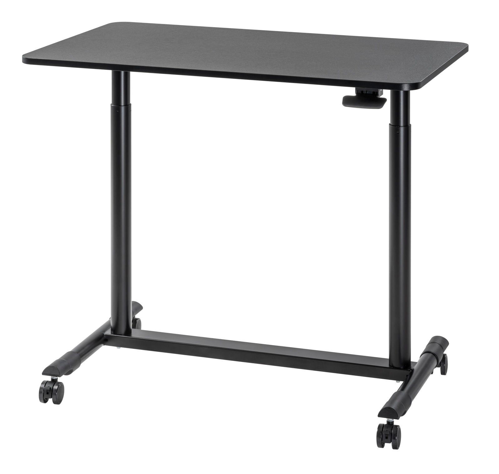 compact black desk