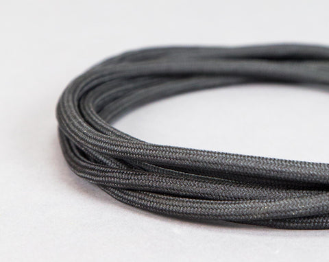 Black textile cable