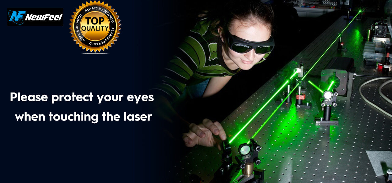 The beam of the laser light