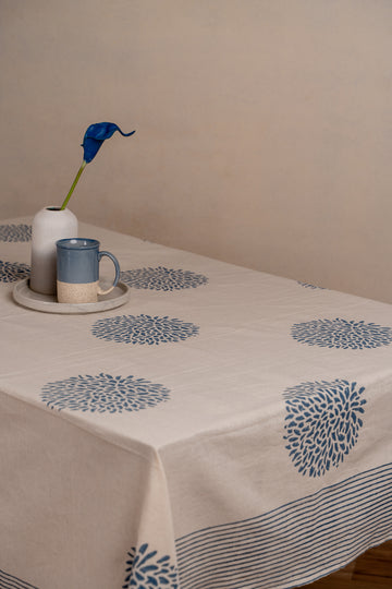 Block Indigo Enigma Table Cloth – AmberStitch