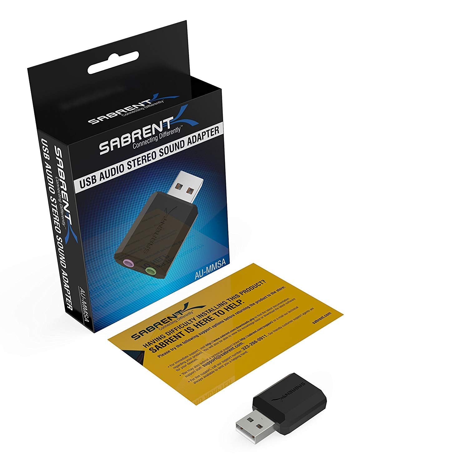USB External Stereo 3D Sound Adapter | Black -