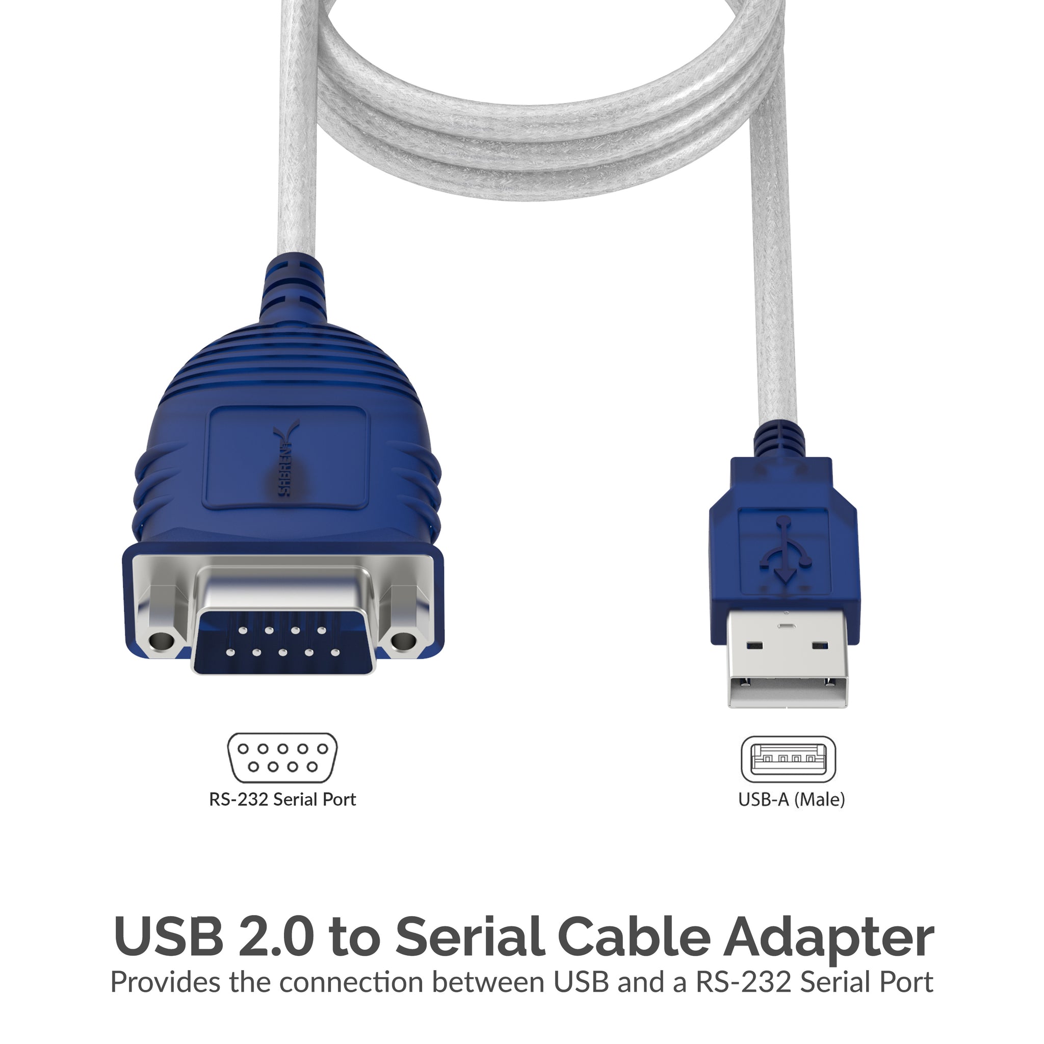 geweld verliezen Milieuvriendelijk USB 2.0 To Serial DB9 Male (9 Pin) RS232 Cable Adapter - Sabrent