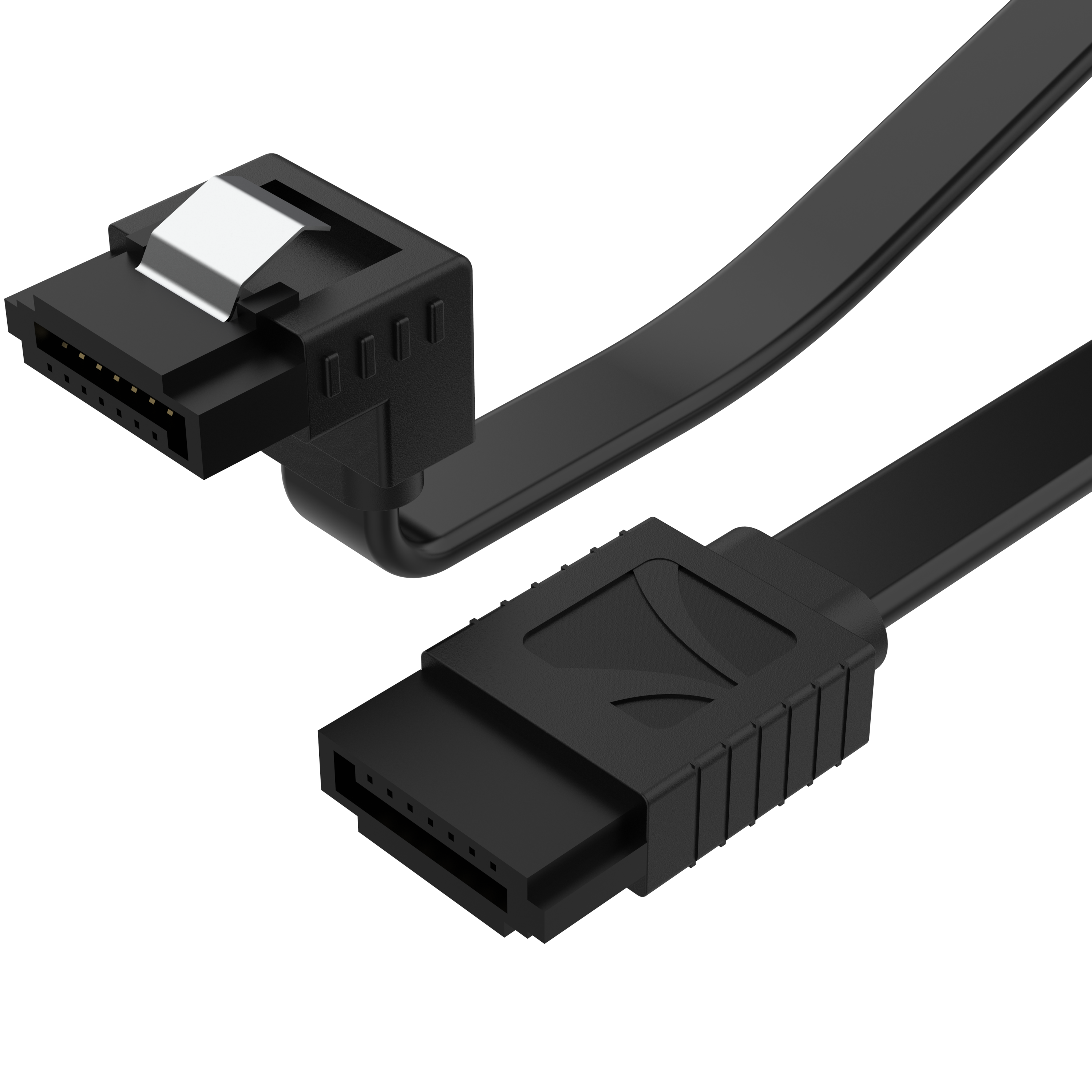 III Gbit/s) Right Angle Data Cable with Locking Latch for HDD