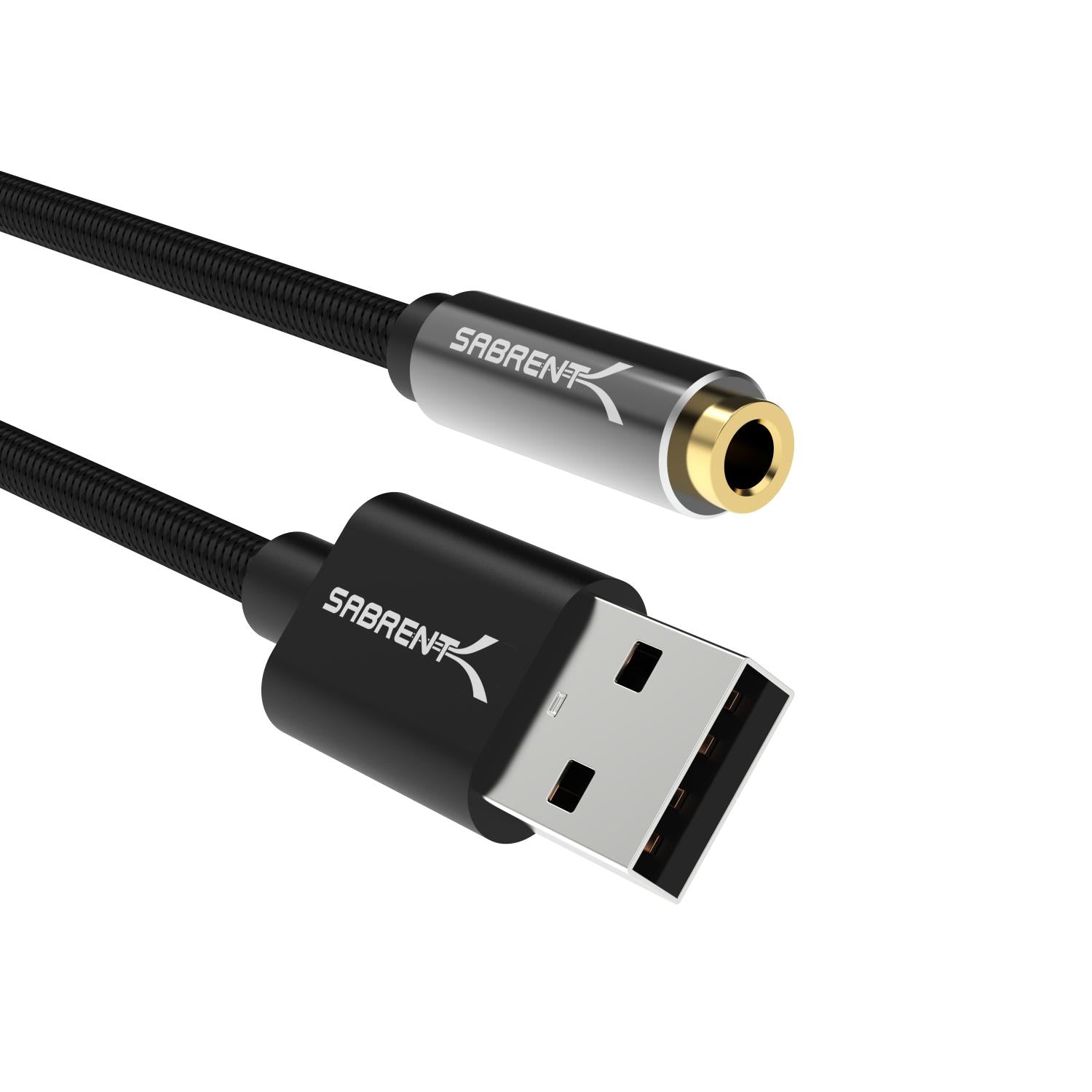 Eigenlijk is genoeg troon USB Type-A to 3.5mm Audio Jack Active Adapter 20" Cable - Sabrent