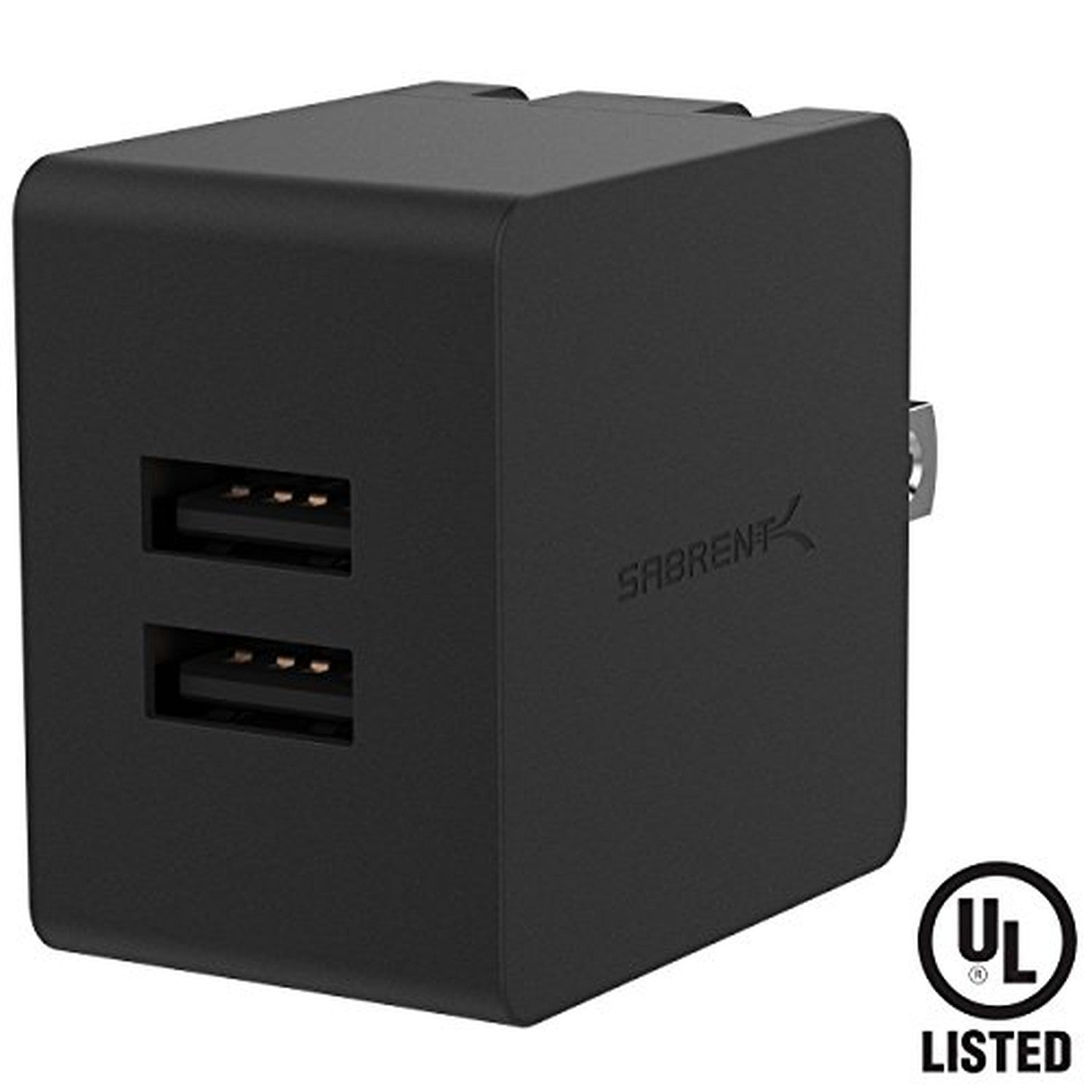 UL Certified] Dual USB Wall Charger with Foldable Plug (  Amp -  Sabrent