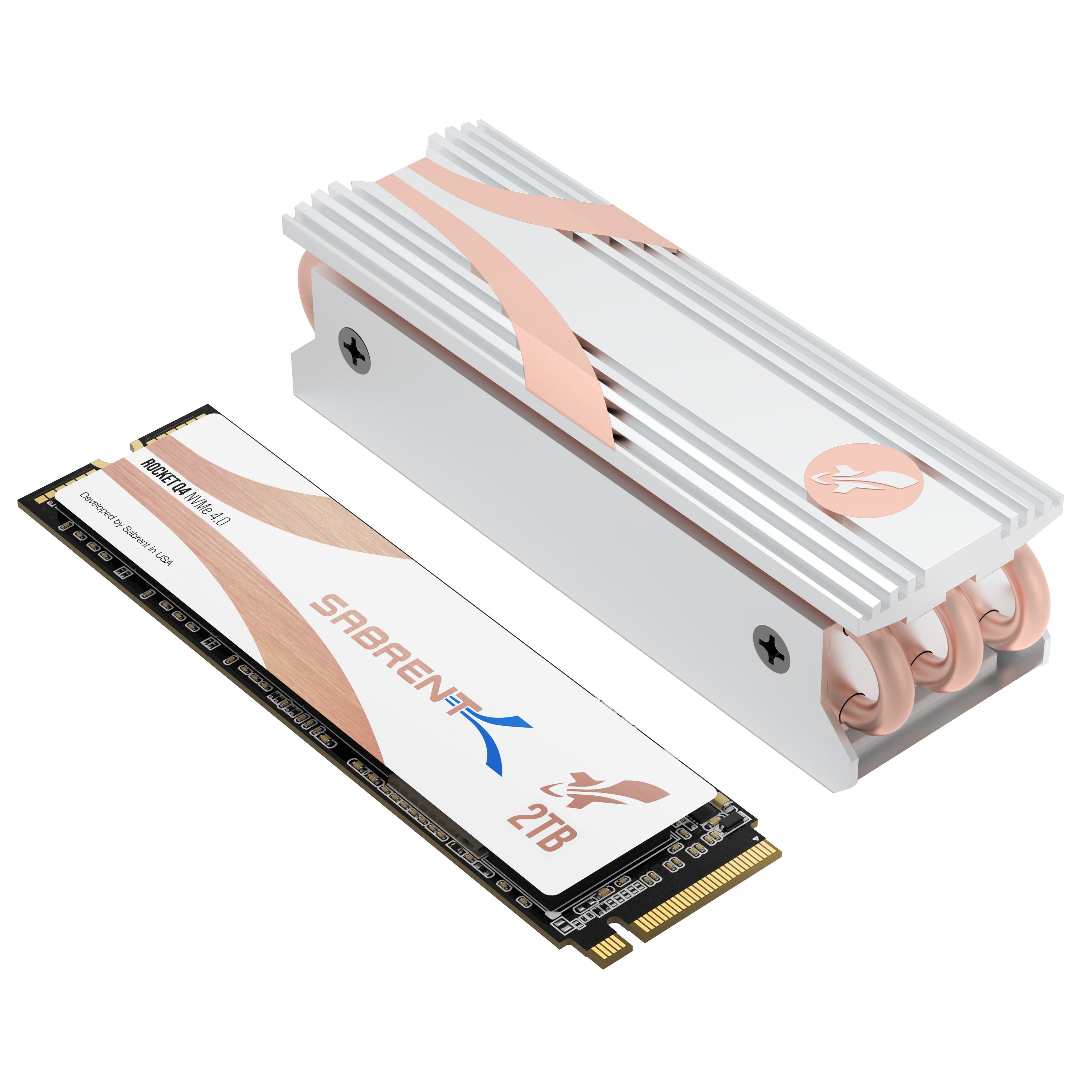 SABRENT SSD 2TB、M.2 ヒートシンク付 M.2 SSD 2TB PCIe 4.0 M.2 SSD