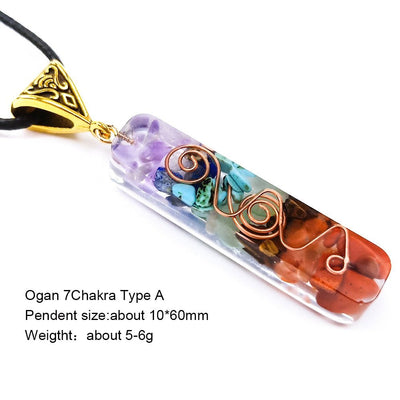 Reiki Healing 7 Chakra Orgone Necklace