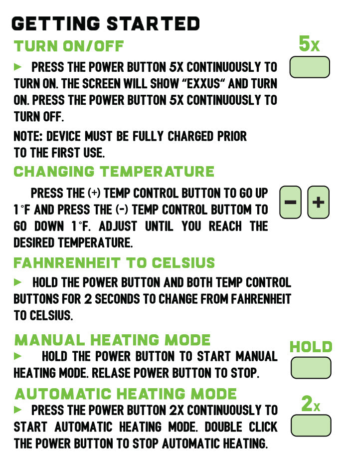 Getting started with the Exxus Go Plus on white background