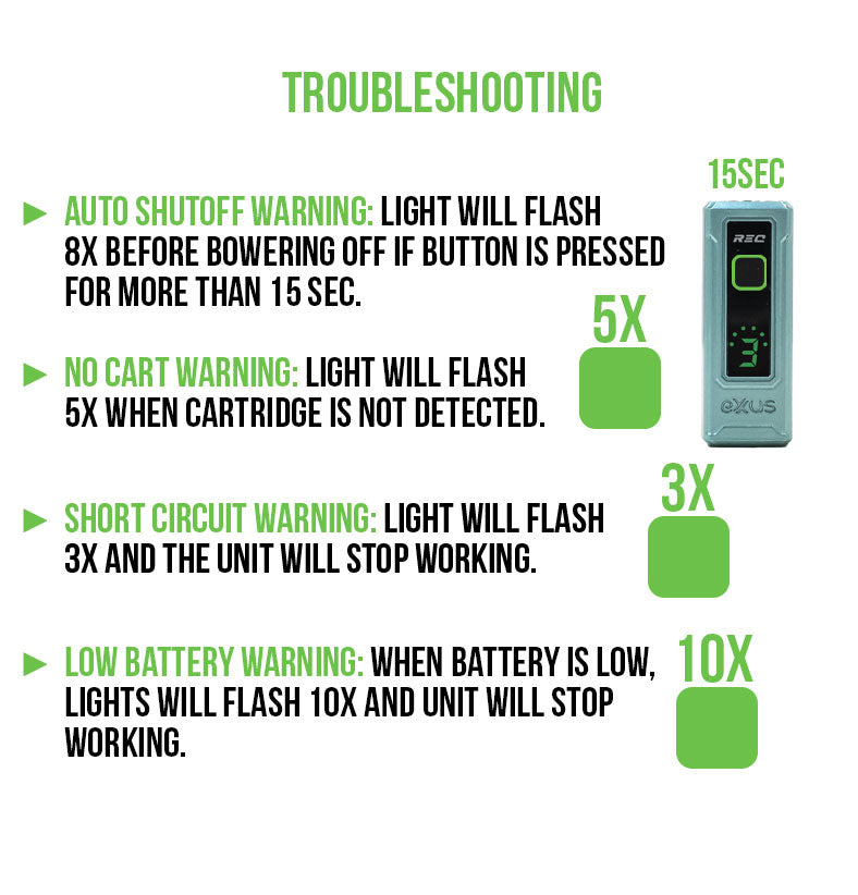 Exxus REC Troubleshooting