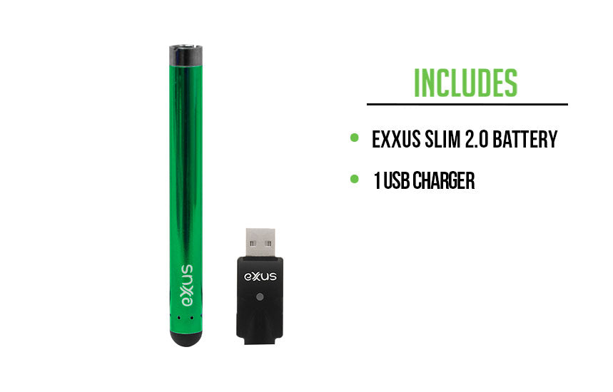 What's included with the Exxus Slim 2.0 on white background